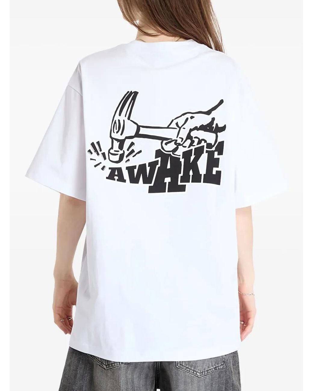 AWAKE NY White Graphic-Print T-Shirt