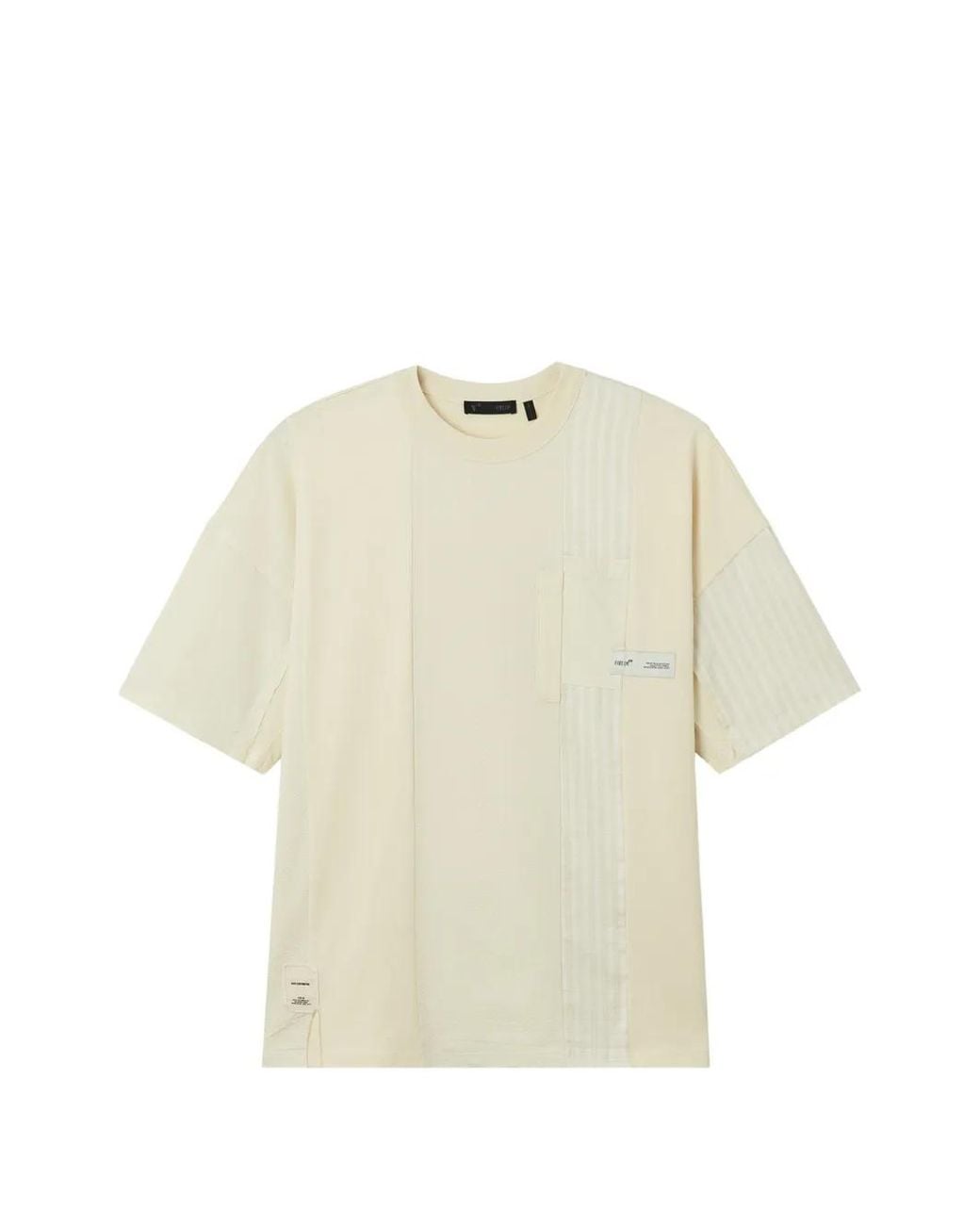 FIVE CM White Patchwork Pocket T-Shirt for men