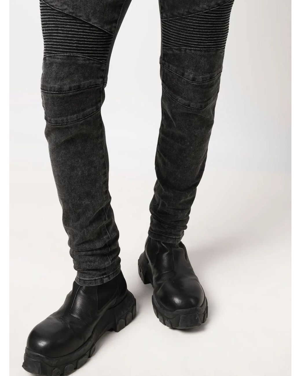 Balmain Black Slim Logo Jeans for men