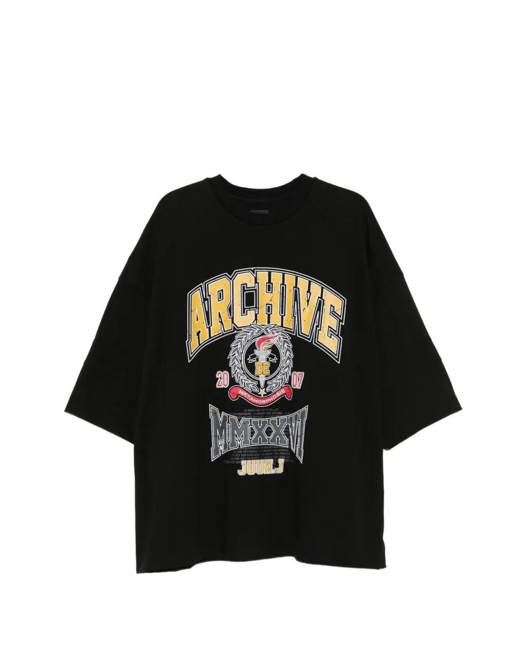 Juun.J Black Printed T-Shirt for men