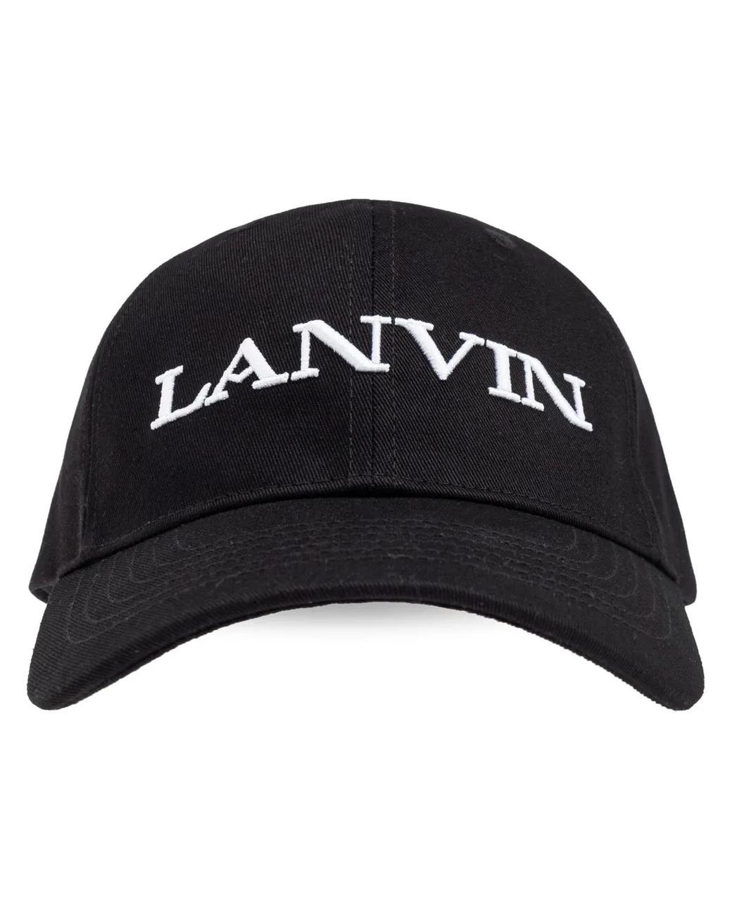 Lanvin Black Baseball Cap Logo Amhawca11Clop25 for men