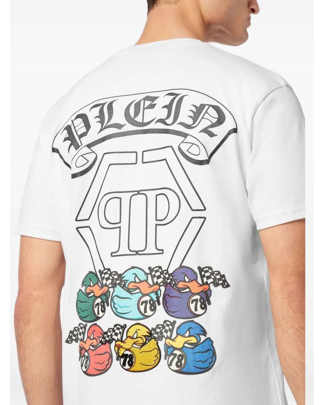 Philipp Plein White Gothic Duck T-Shirt for men