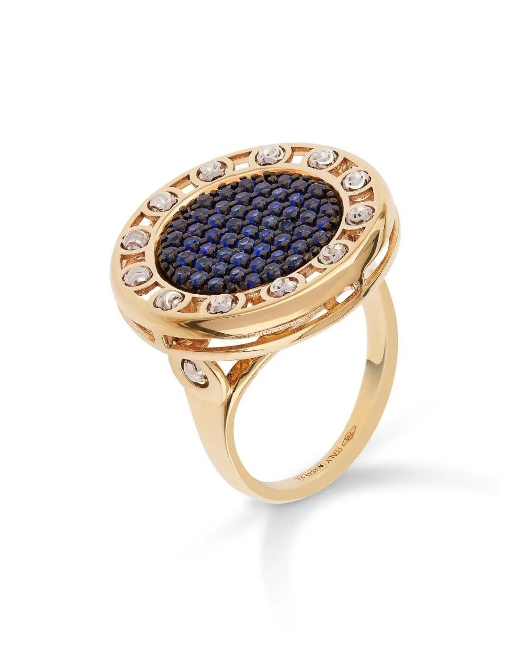 Officina Bernardi Blue 18Kt And Large Senzatempo Sapphire Ring