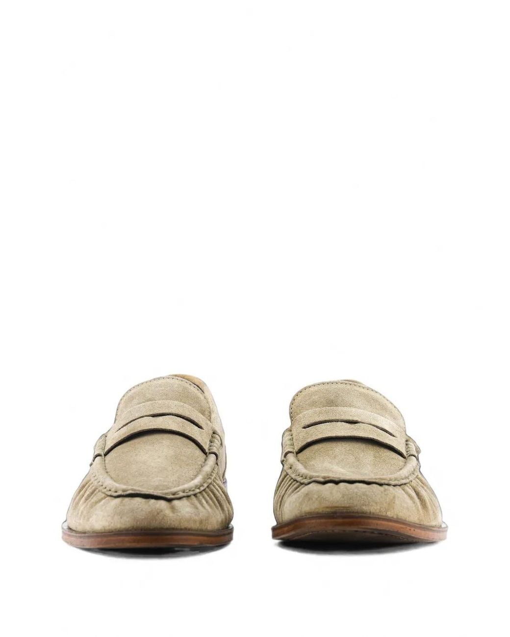 POSA Natural Suede Penny Loafers for men