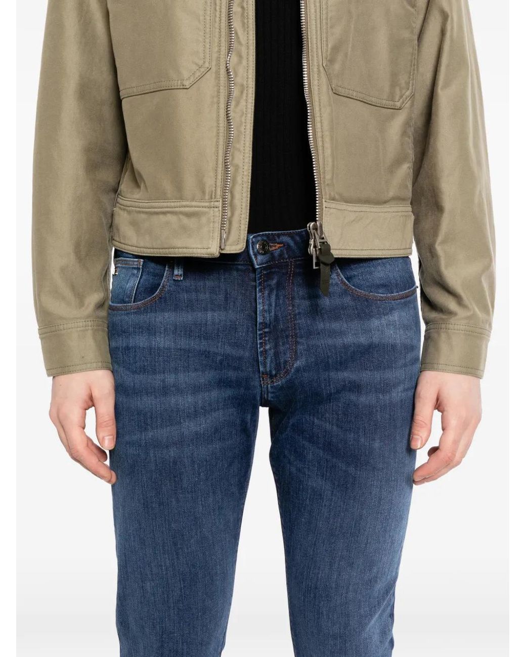 Emporio Armani Blue Denim Cotton Jeans for men