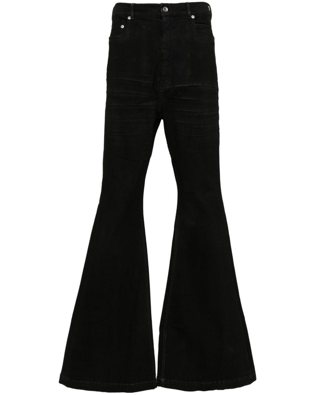 Rick Owens Bolan High-Rise Bootcut Jeans in Black for Men | Lyst