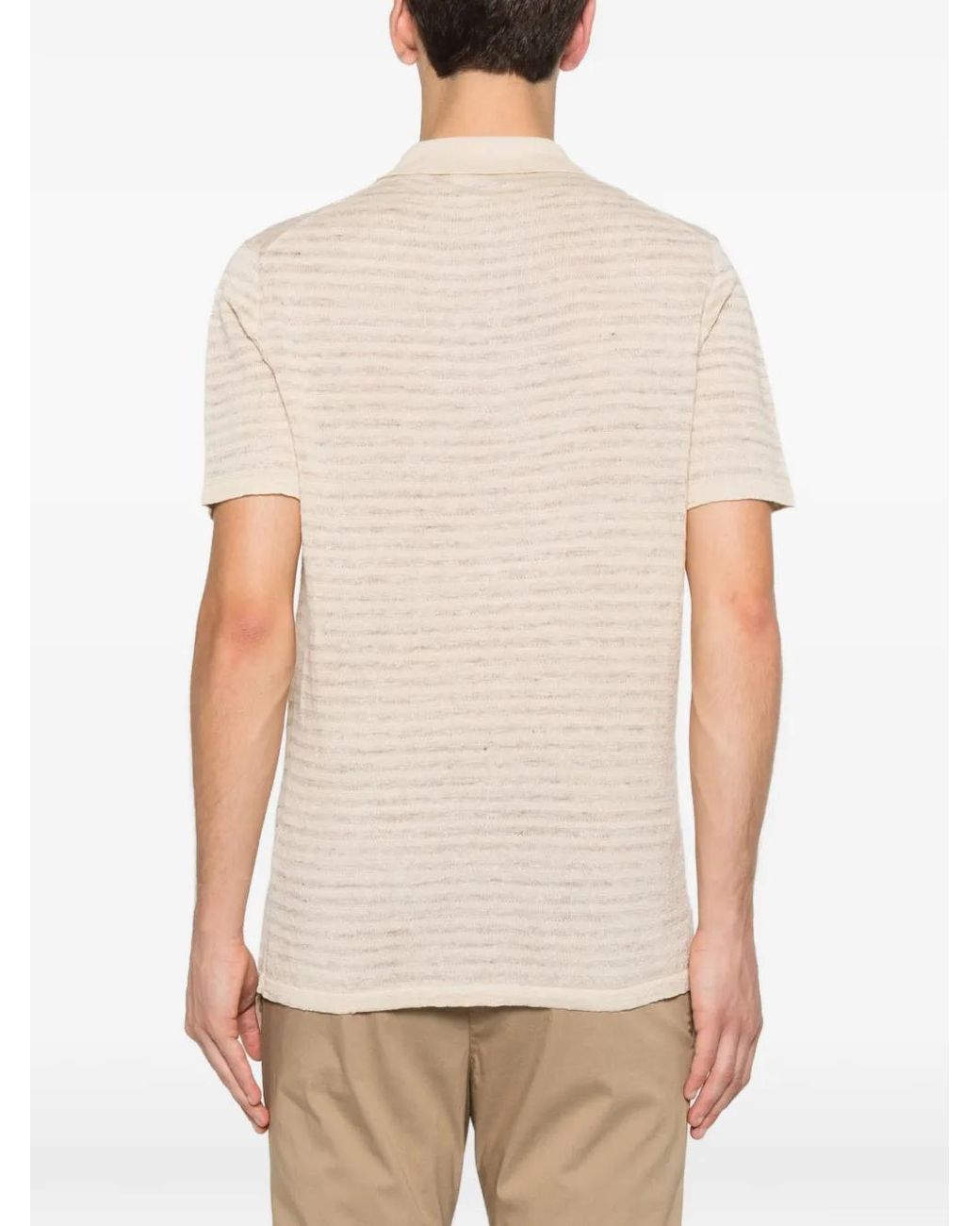 Roberto Collina Natural T-Shirt En Coton À Rayures for men