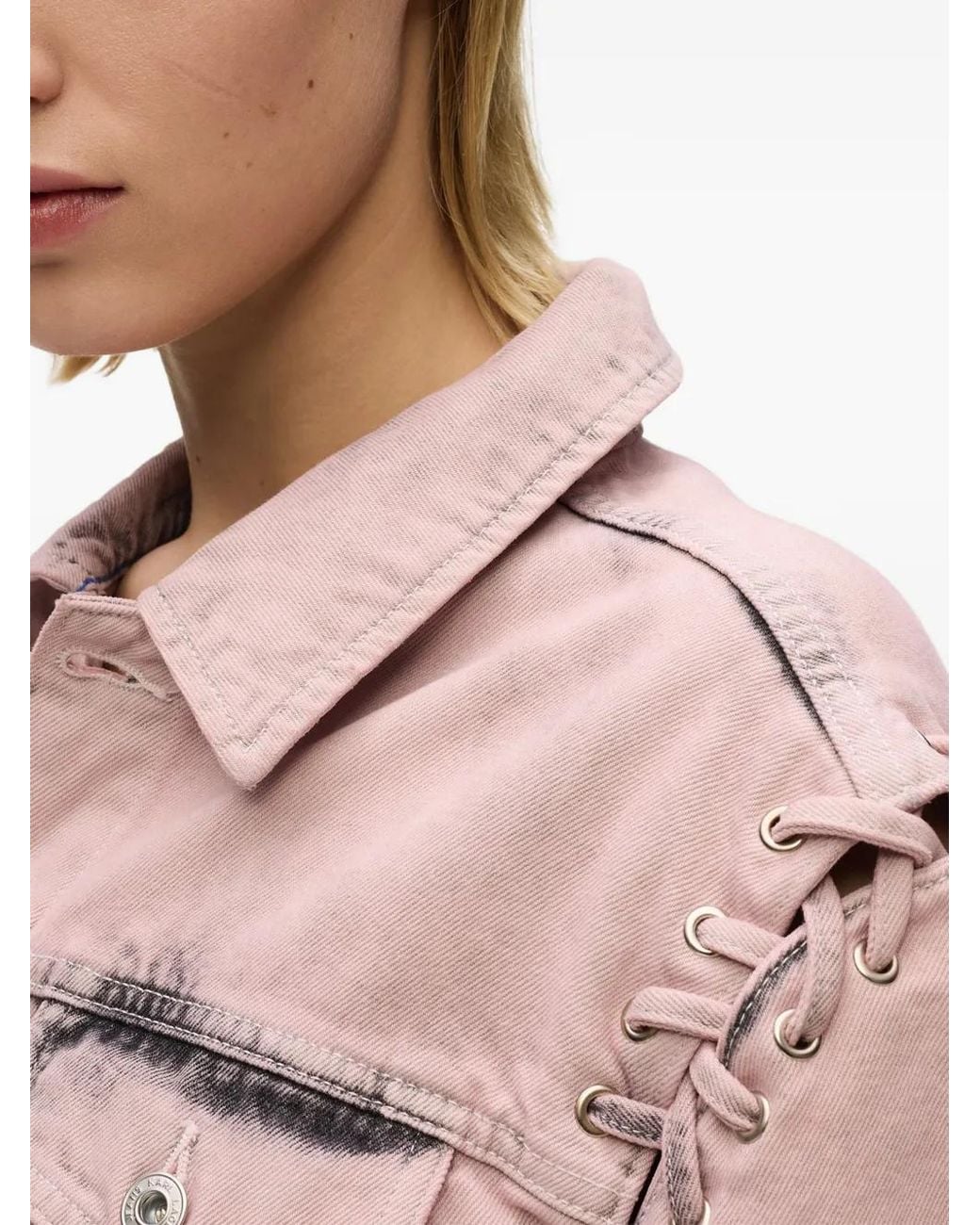 Karl Lagerfeld Pink Long-Sleeves Jacket