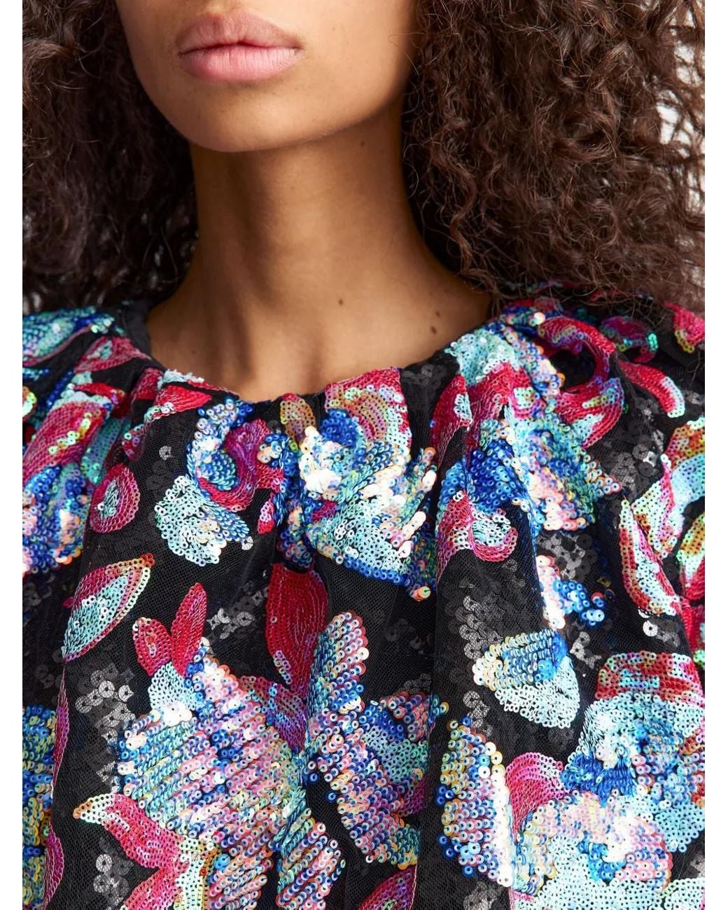 16Arlington Blue Polin Sequinned Top