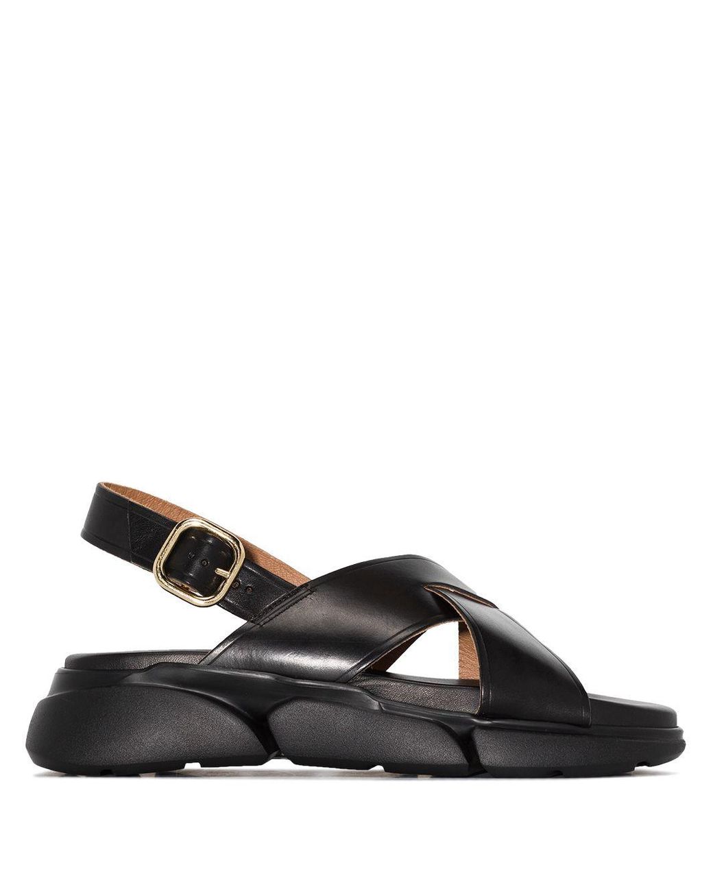 Atp Atelier Barisci Flatform Leather Sandals in Black - Lyst