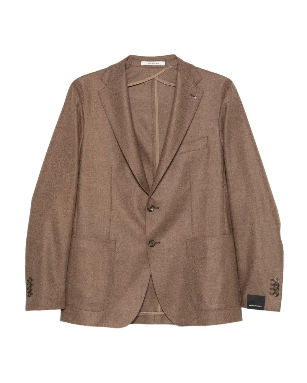 Tagliatore Brown Single-Breasted Jacket for men