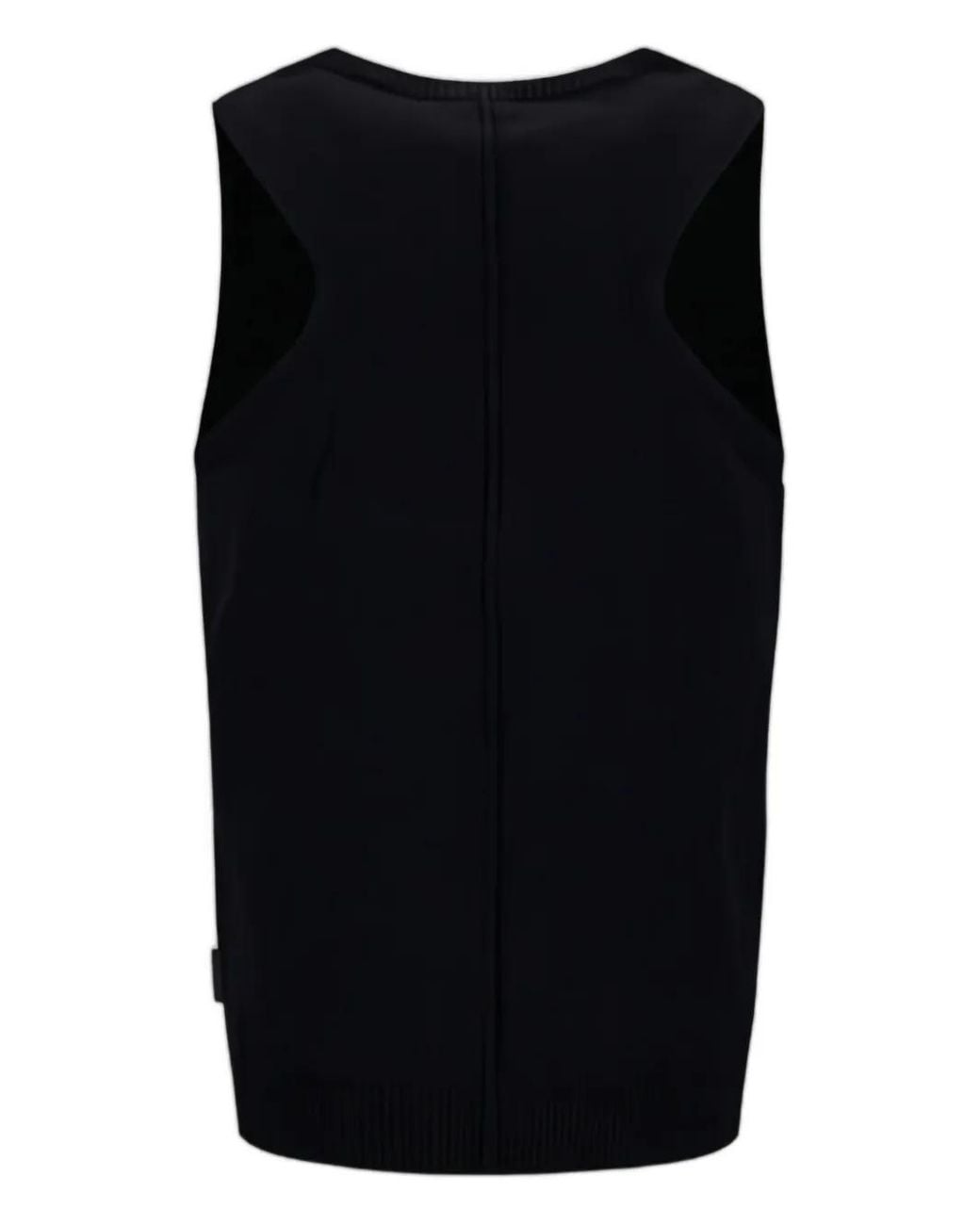 Herno Black Round-Neck Sleeveless Top
