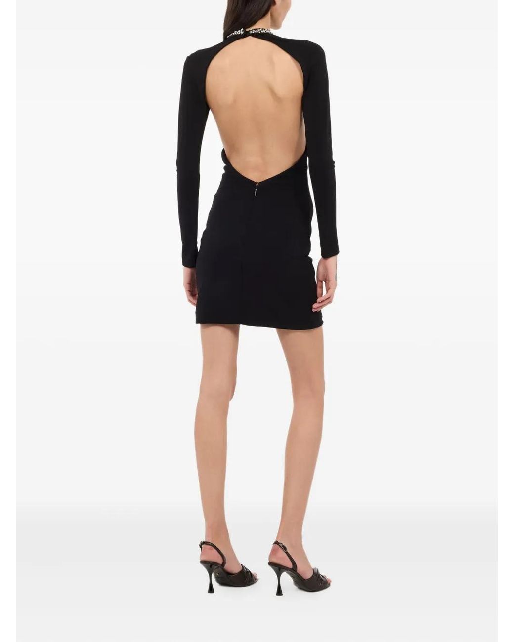 Roberto Cavalli Black Cut-Out Mini Dress
