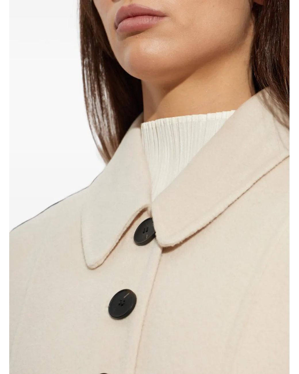 By Malene Birger White Magdalena Button-Up Coat