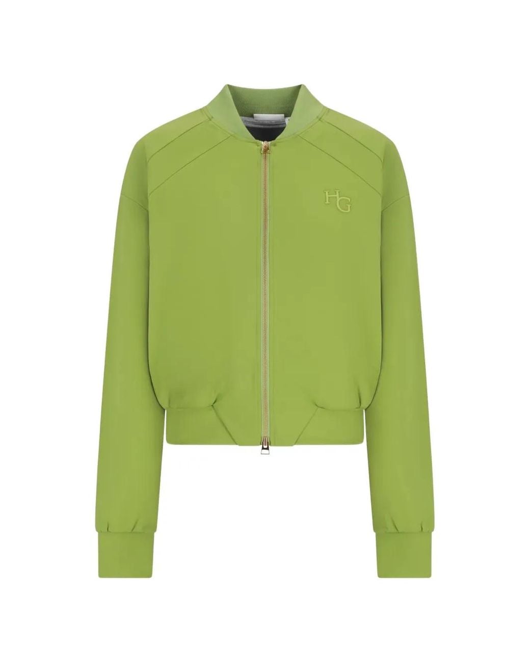 HOUSE OF GRAVITY Green Active Logo-Embroidered Jacket