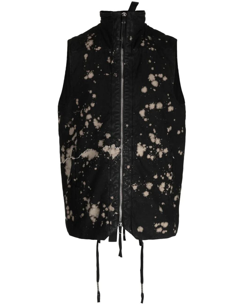 Boris Bidjan Saberi Black High-Neck Camouflage-Pattern Gilet for men