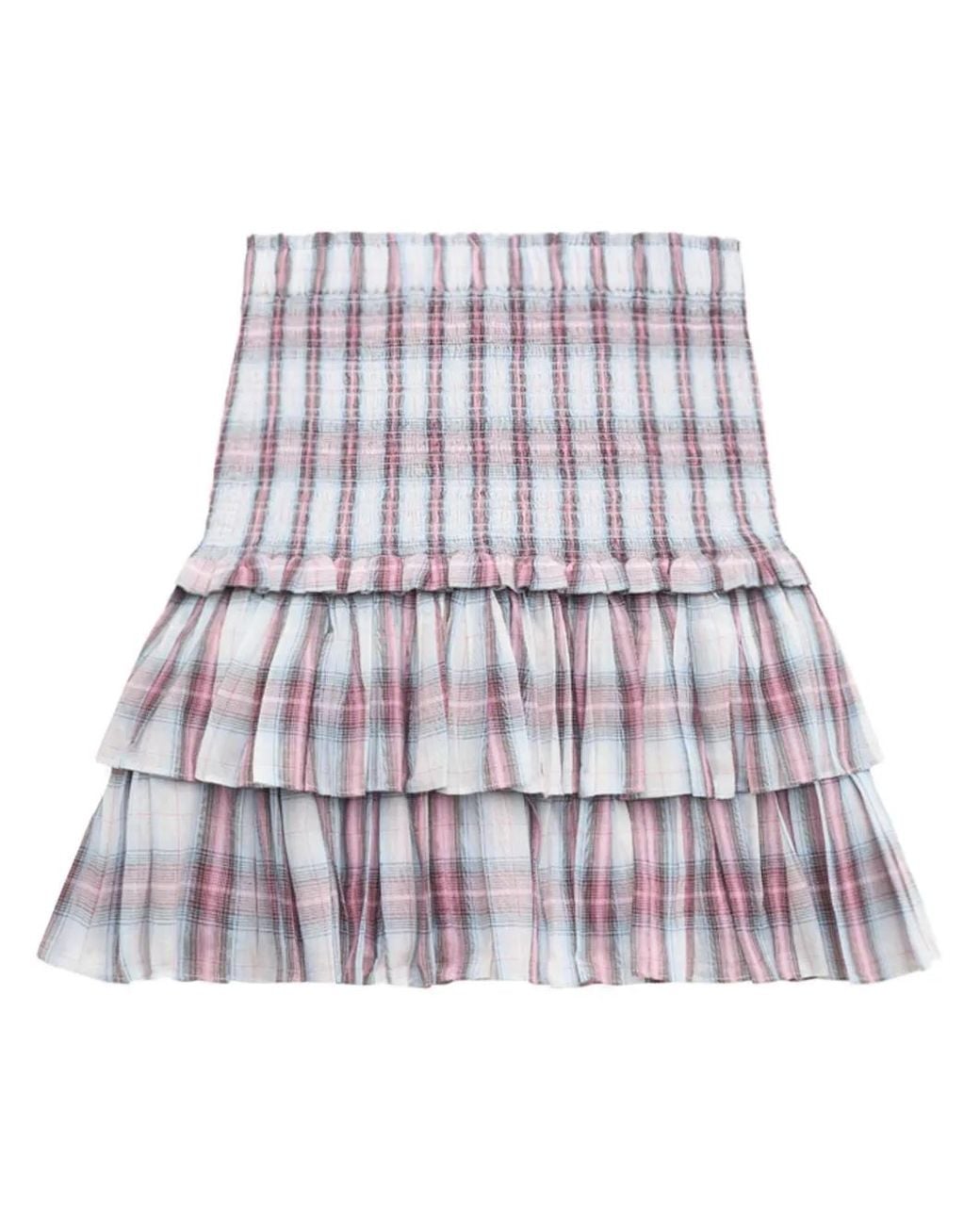 Isabel Marant White Naomi Tiered Mini Skirt