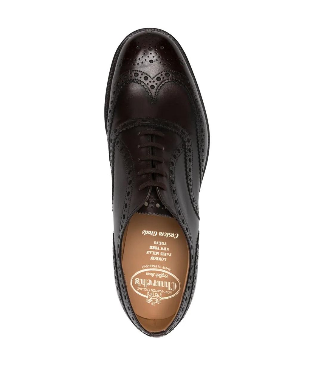 Church's Brown Lace-Up Brogue Shoes for men