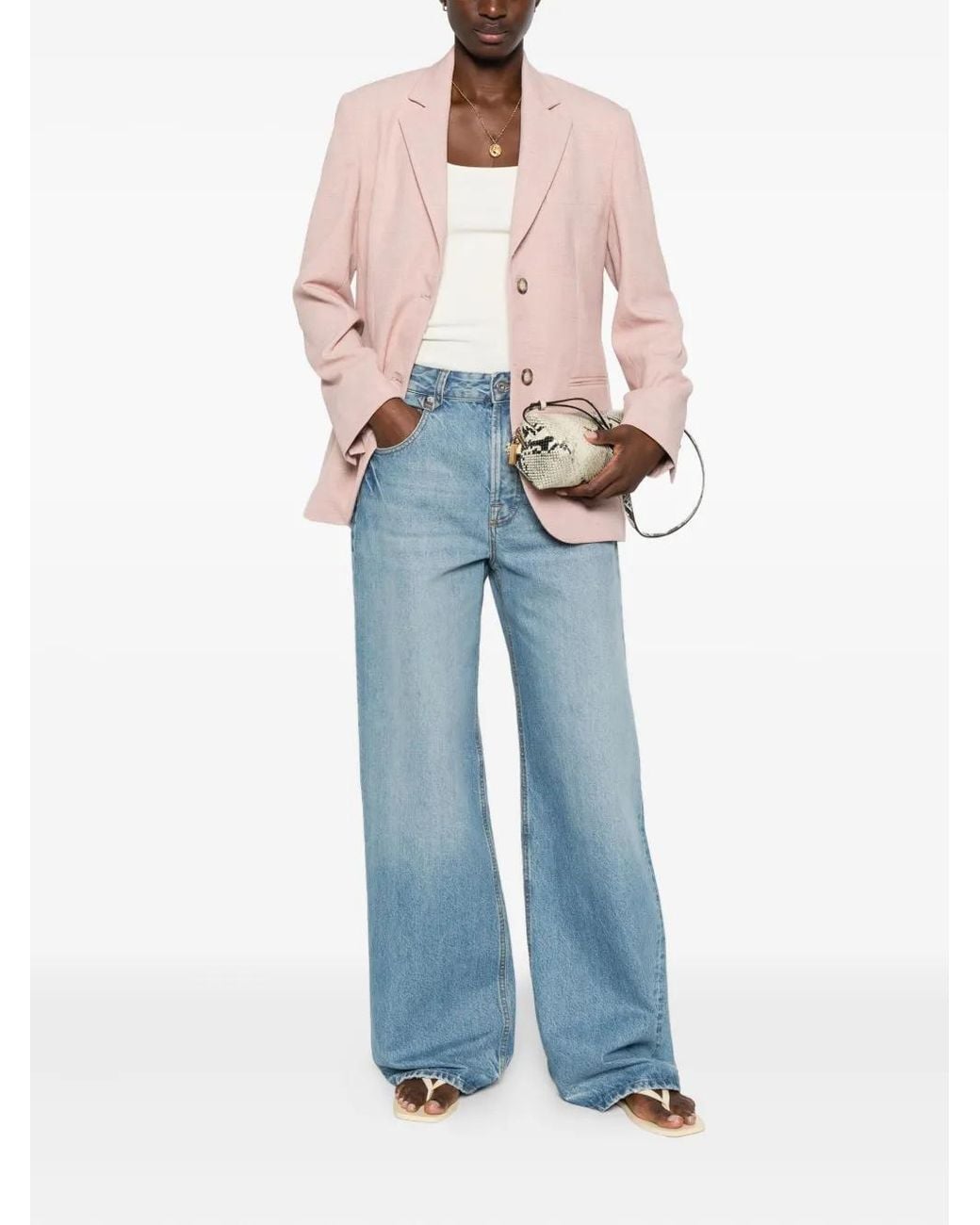 Liu Jo Pink Single-Breasted Blazer