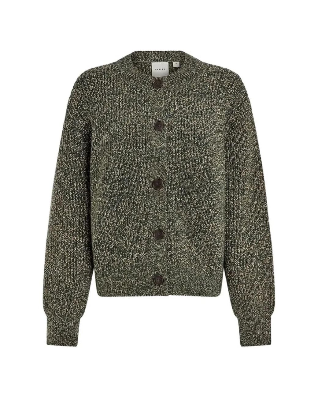 Varley Green Patricia Chunky-Knit Cardigan