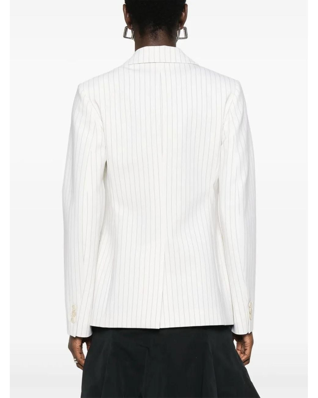 P.A.R.O.S.H. White Pinstriped Blazer