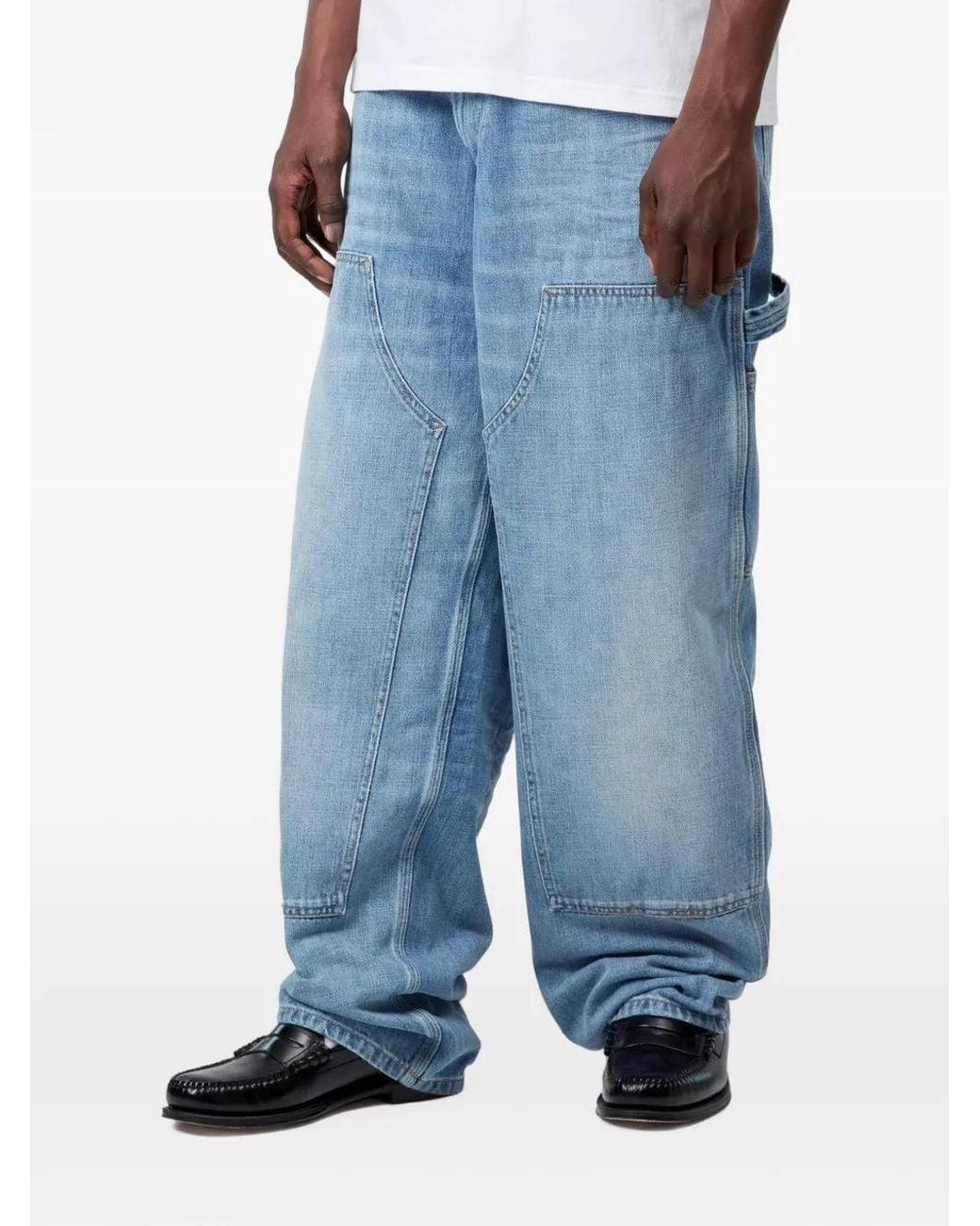 Carhartt Blue Denim Cotton Jeans for men