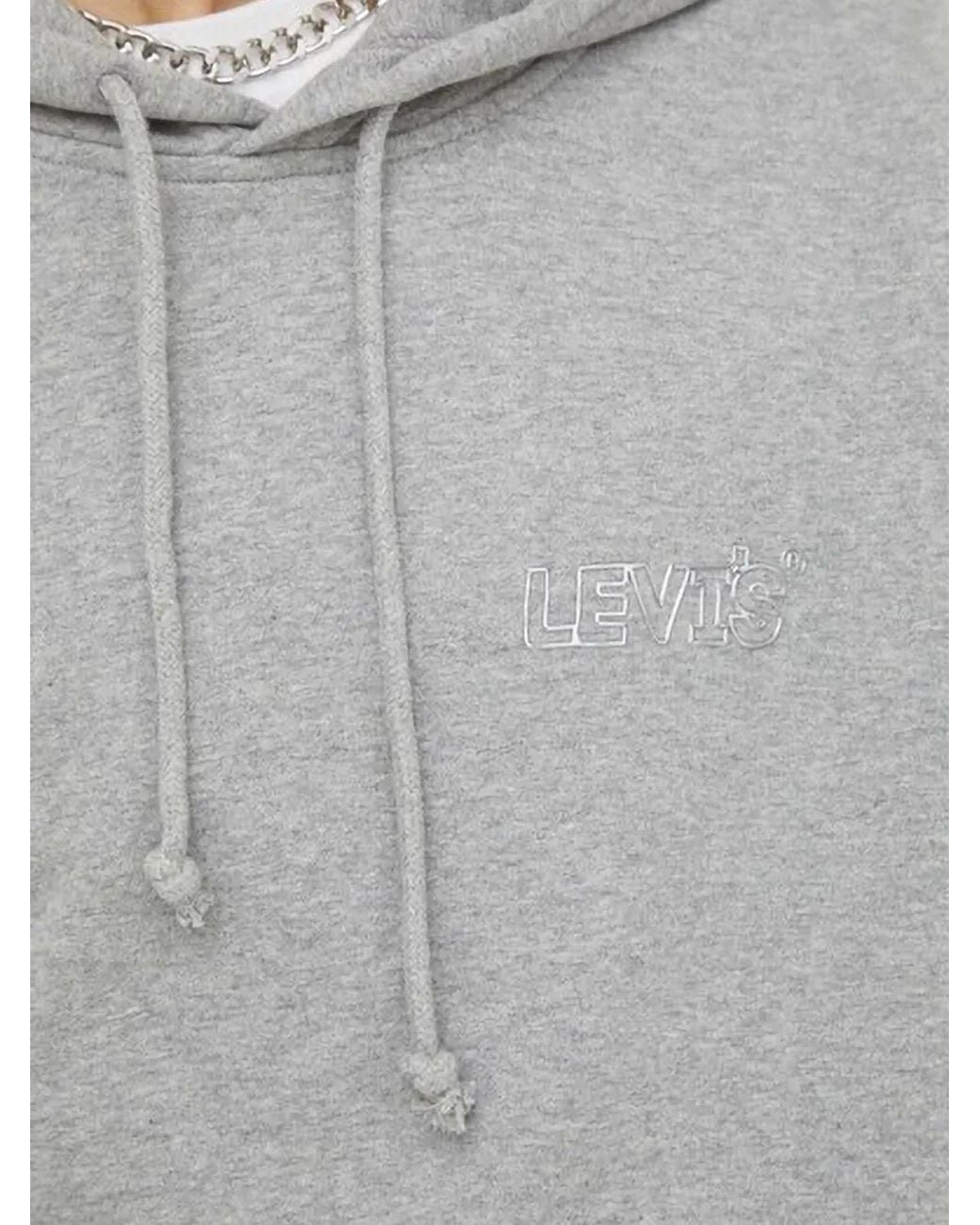 Levi's Gray Logo-Detail Hoodie for men