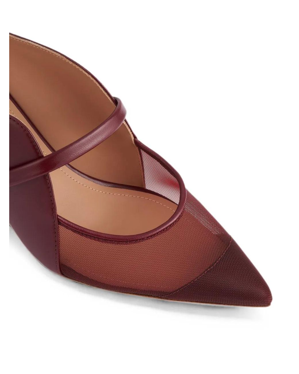 Malone Souliers Brown Mules Maureen Arc À Empiècements En Mesh