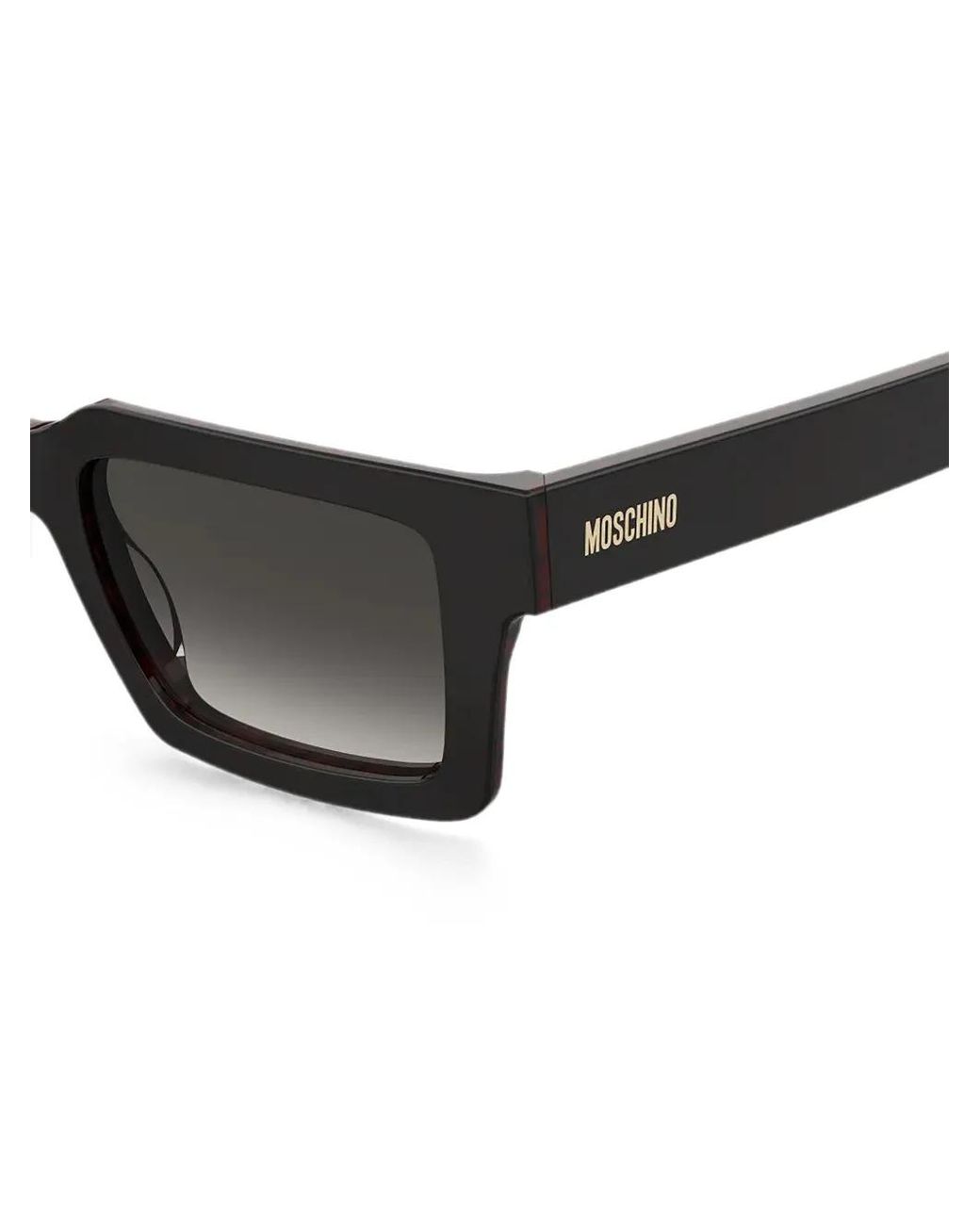 Moschino Black Rectangle-Frame Sunglasses