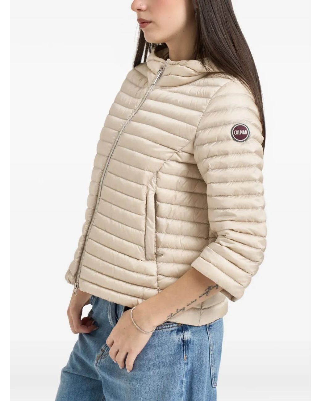 Colmar Blue Hooded Quilted Jacket