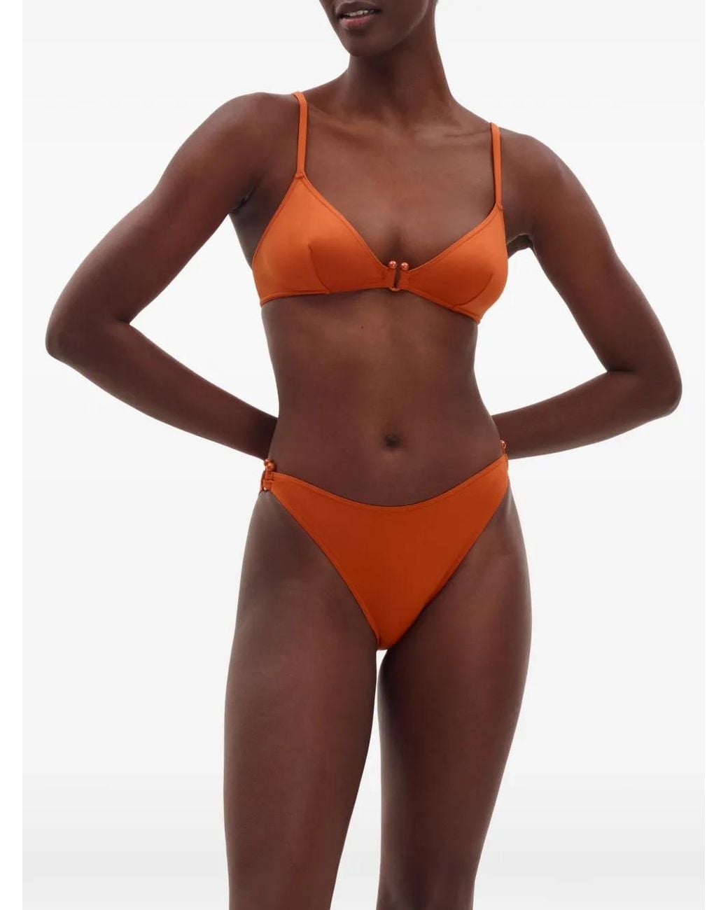 Eres Orange Stylish Triangle Bikini Top