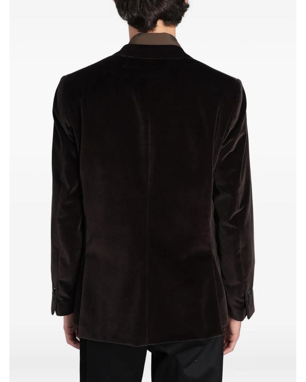 Paul Smith Black Velvet-Effect Single-Breasted Blazer for men