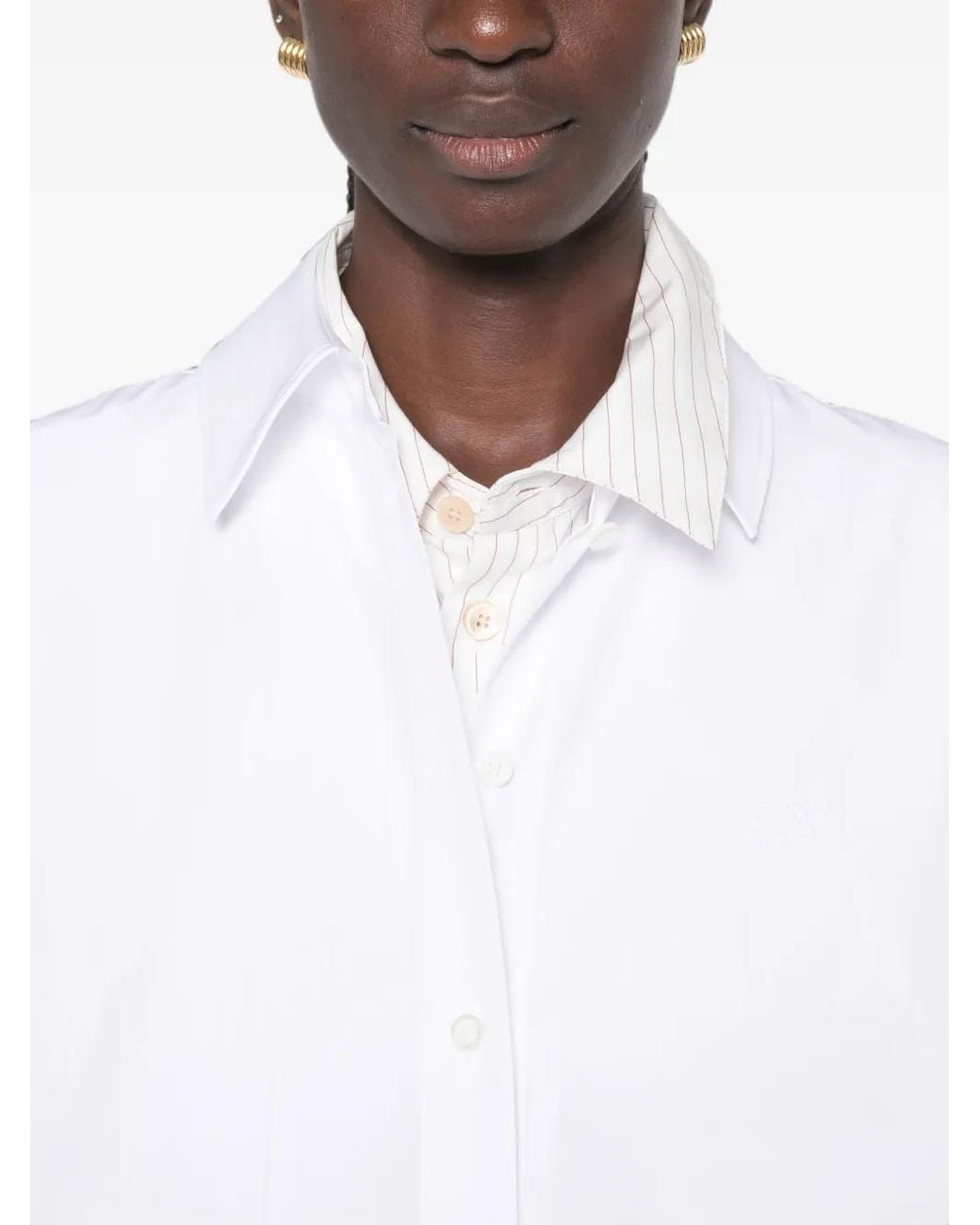Loewe White Cotton Trapeze Shirt
