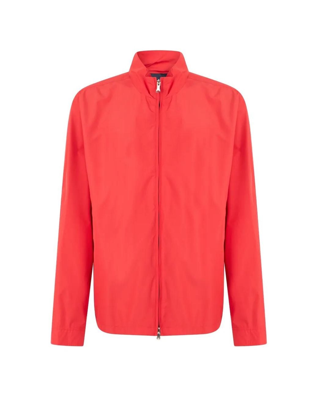 Paul & Shark Red High-Collar Zip-Up Jacket for men