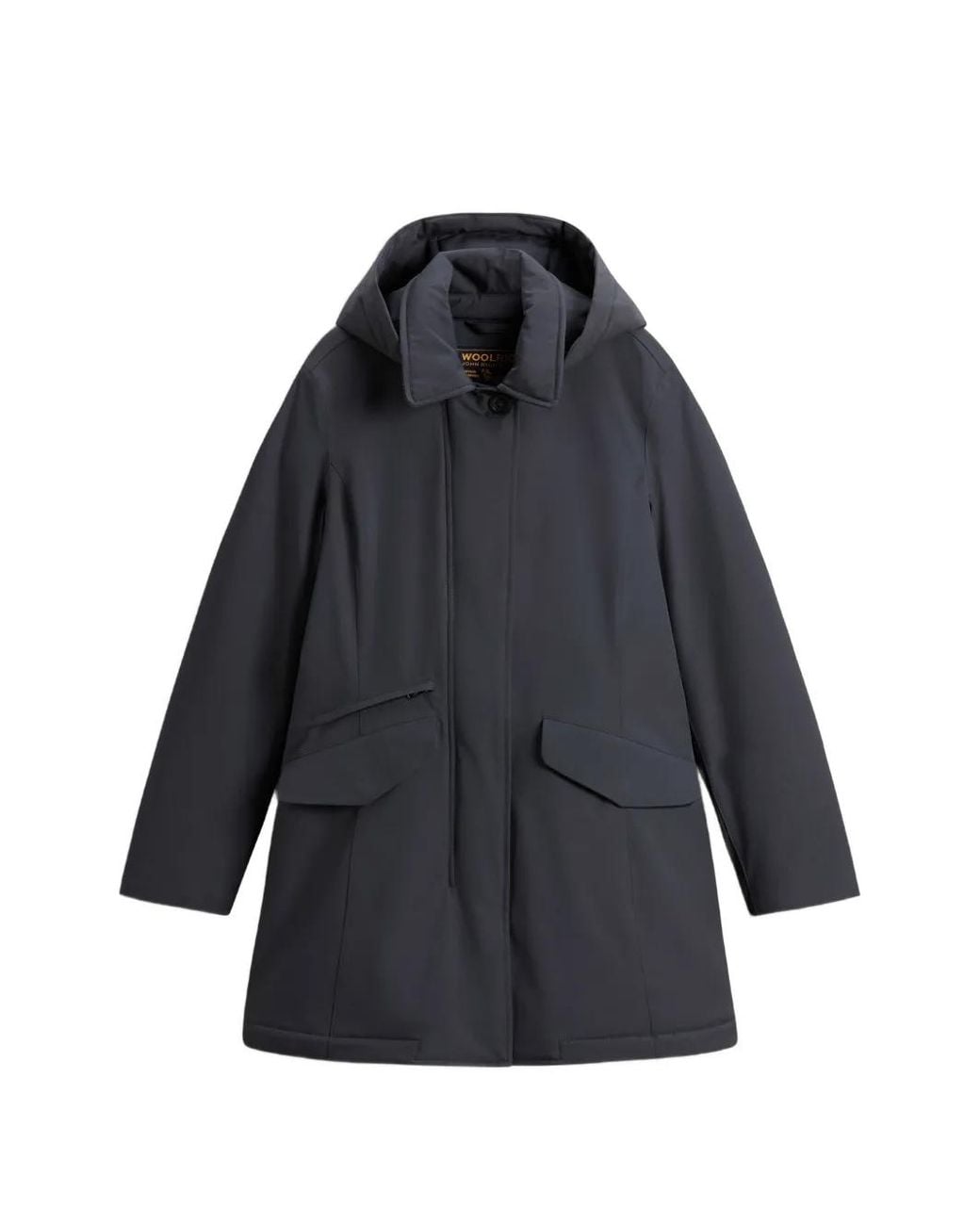 Woolrich Blue Removable-Hood Parka Coat