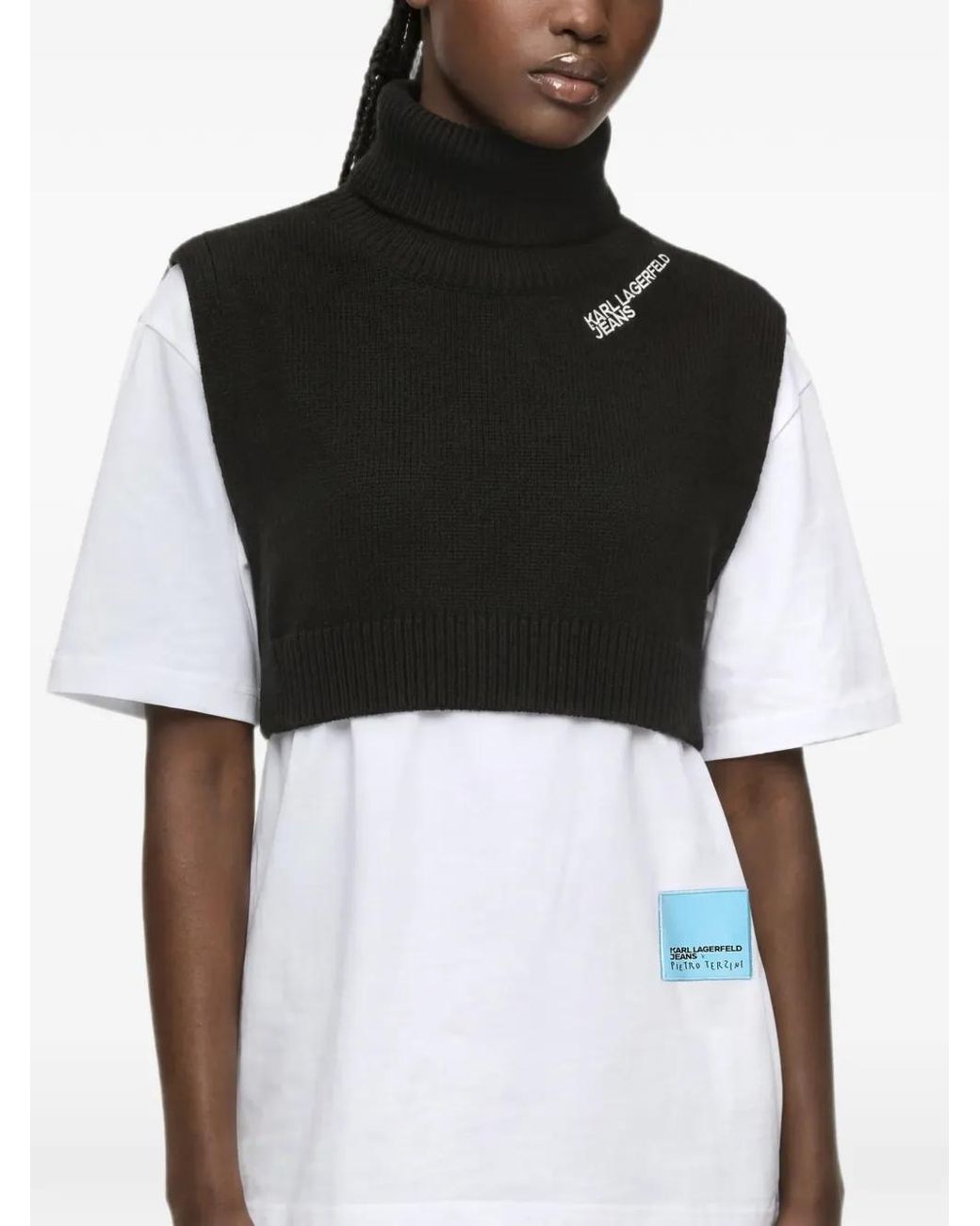 Karl Lagerfeld Black Écharpe À Logo