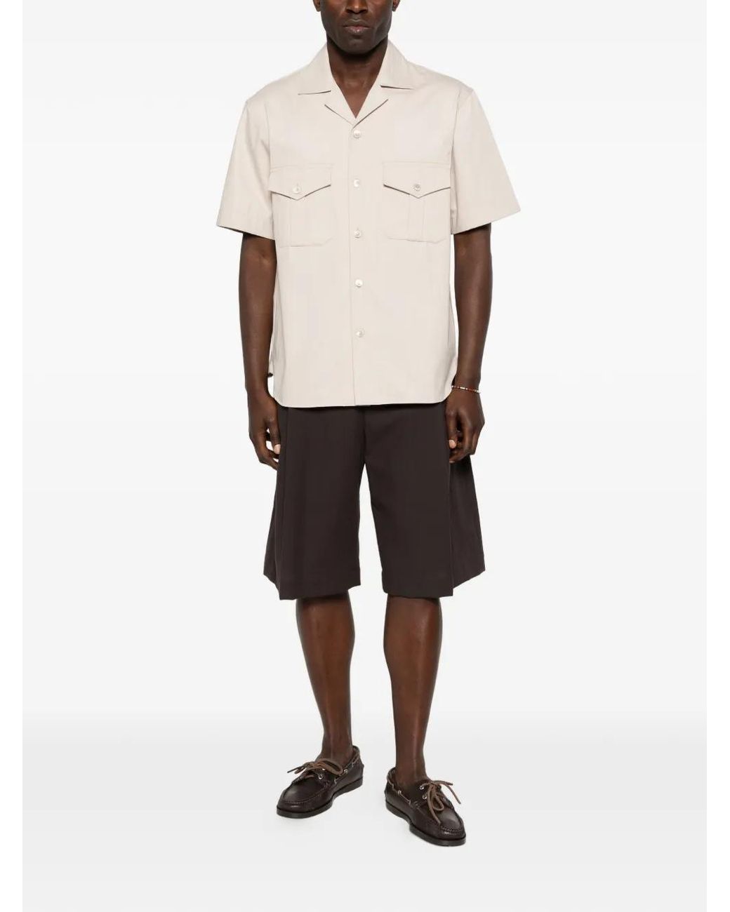 Eleventy White Flap Pockets Shirt for men