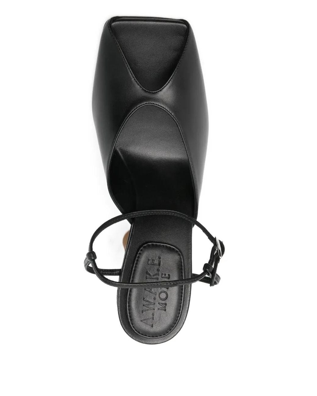 A.W.A.K.E. MODE Black 100Mm Curved-Heel Open-Toe Mules