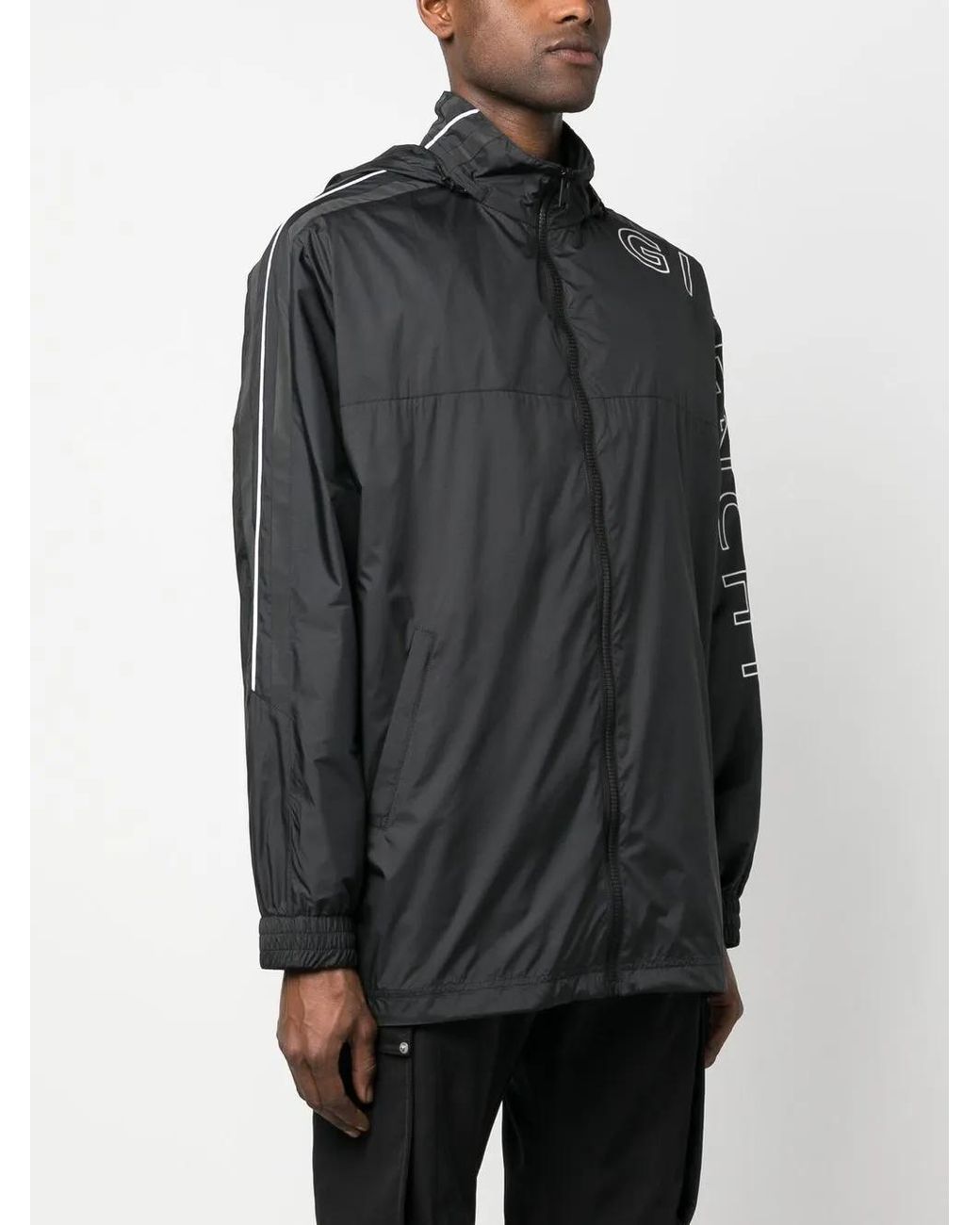 Givenchy Black Logo Full Zip Sweatshirt for men