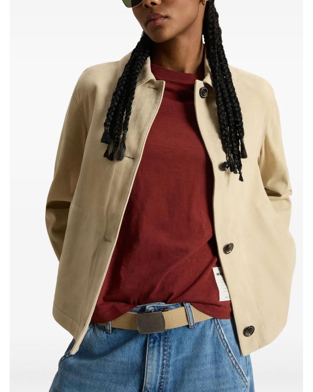 Woolrich Natural Jacke Aus Wildleder