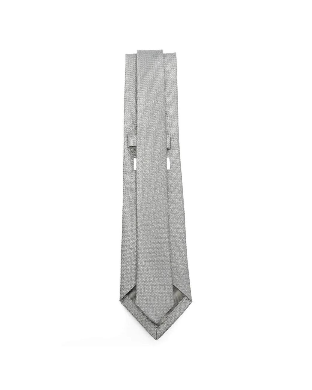 Errico Formicola White Micro-Patterned Silk Tie for men