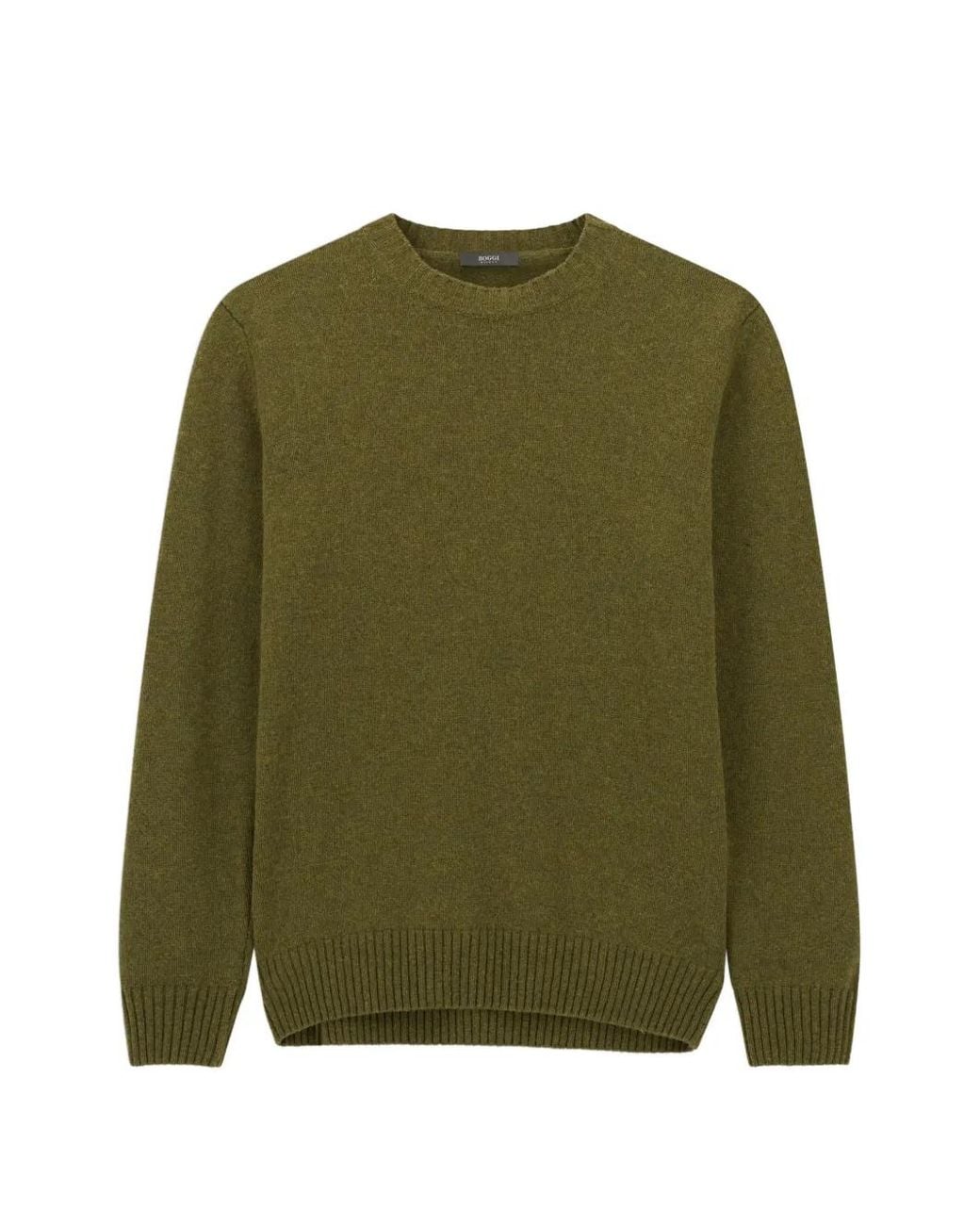 Boggi Green Crew Neck Jumper for men