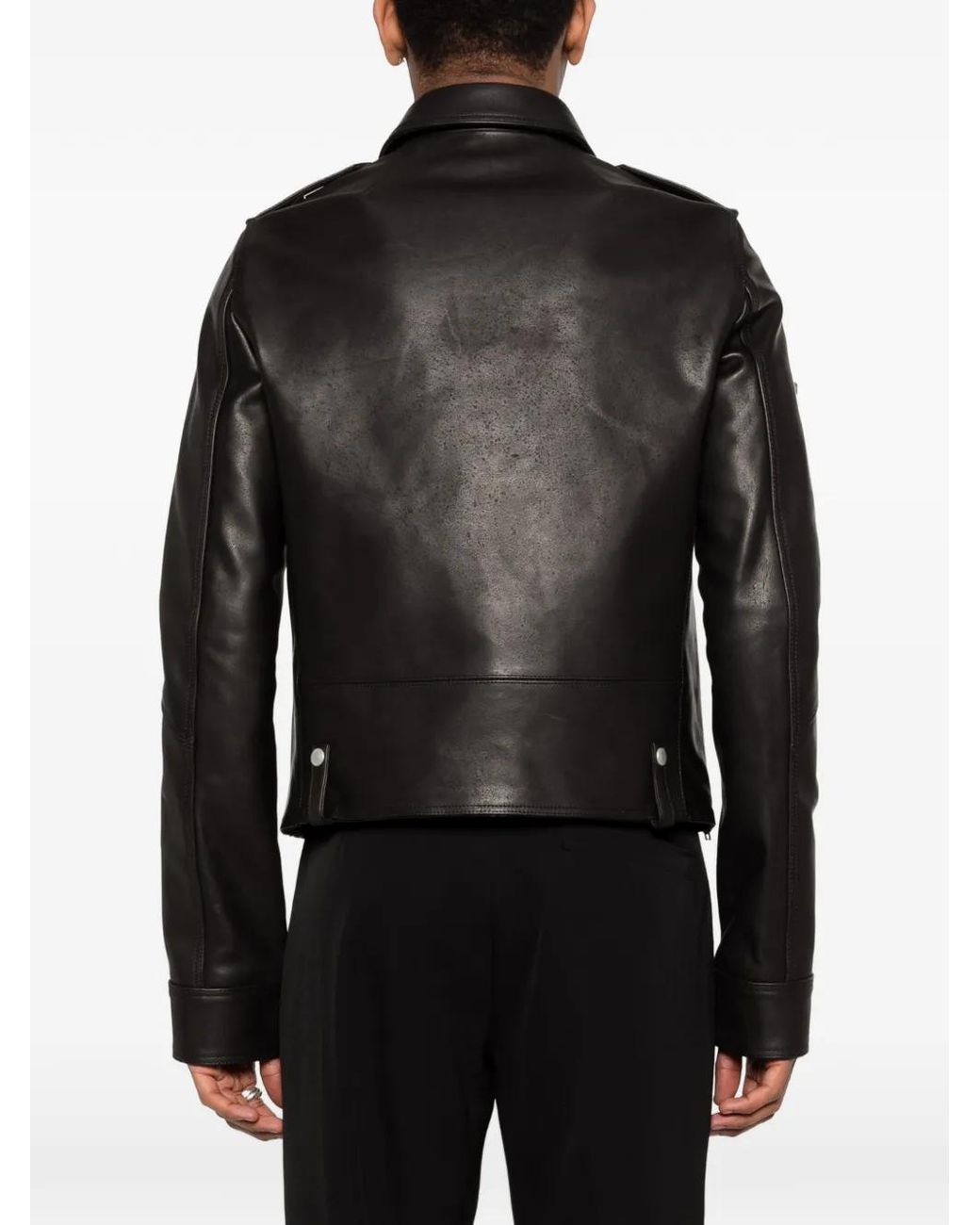 Rick Owens Vega Leren Jack in het Black voor heren