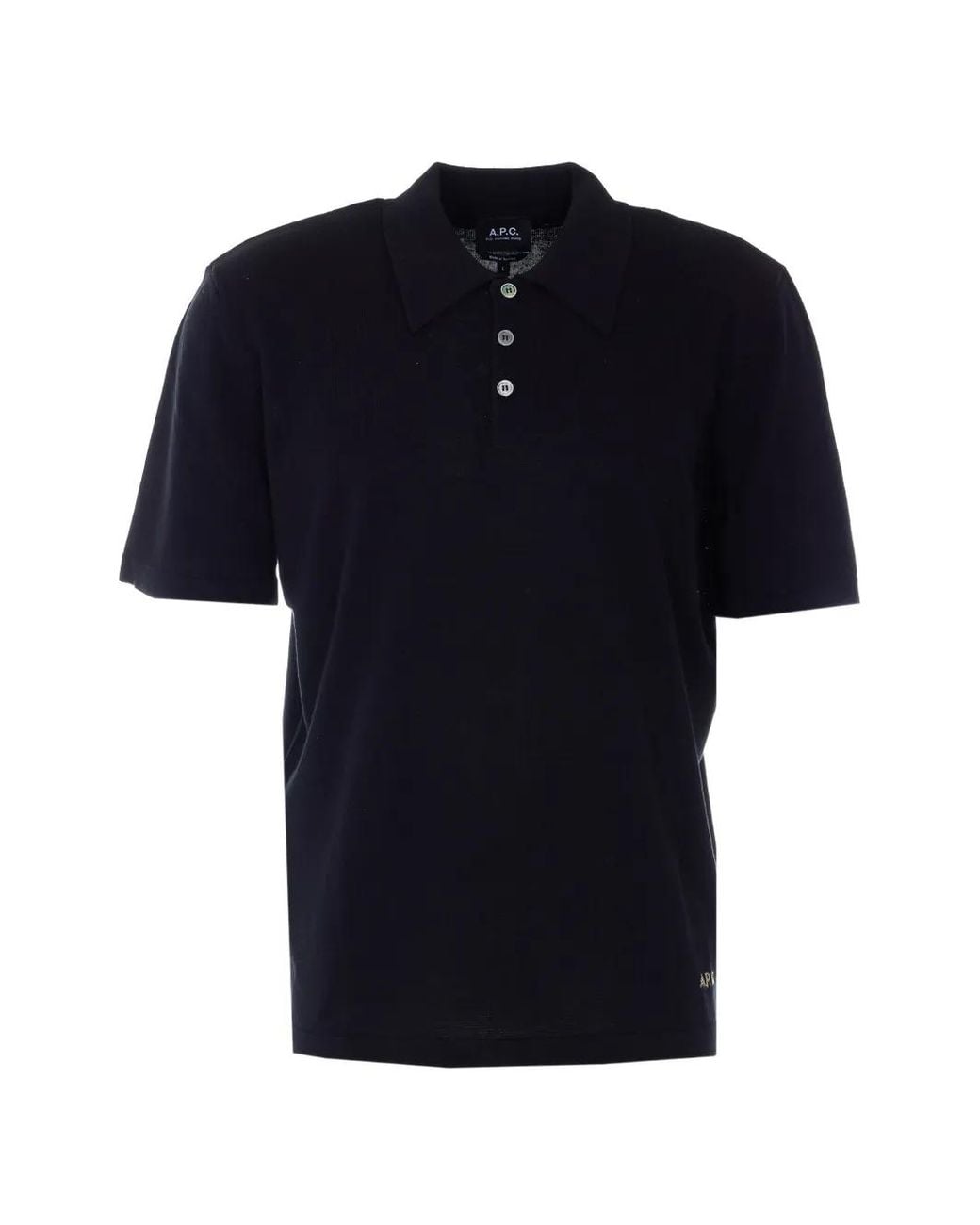 A.P.C. Short-Sleeve Polo Shirt in Blue for Men | Lyst