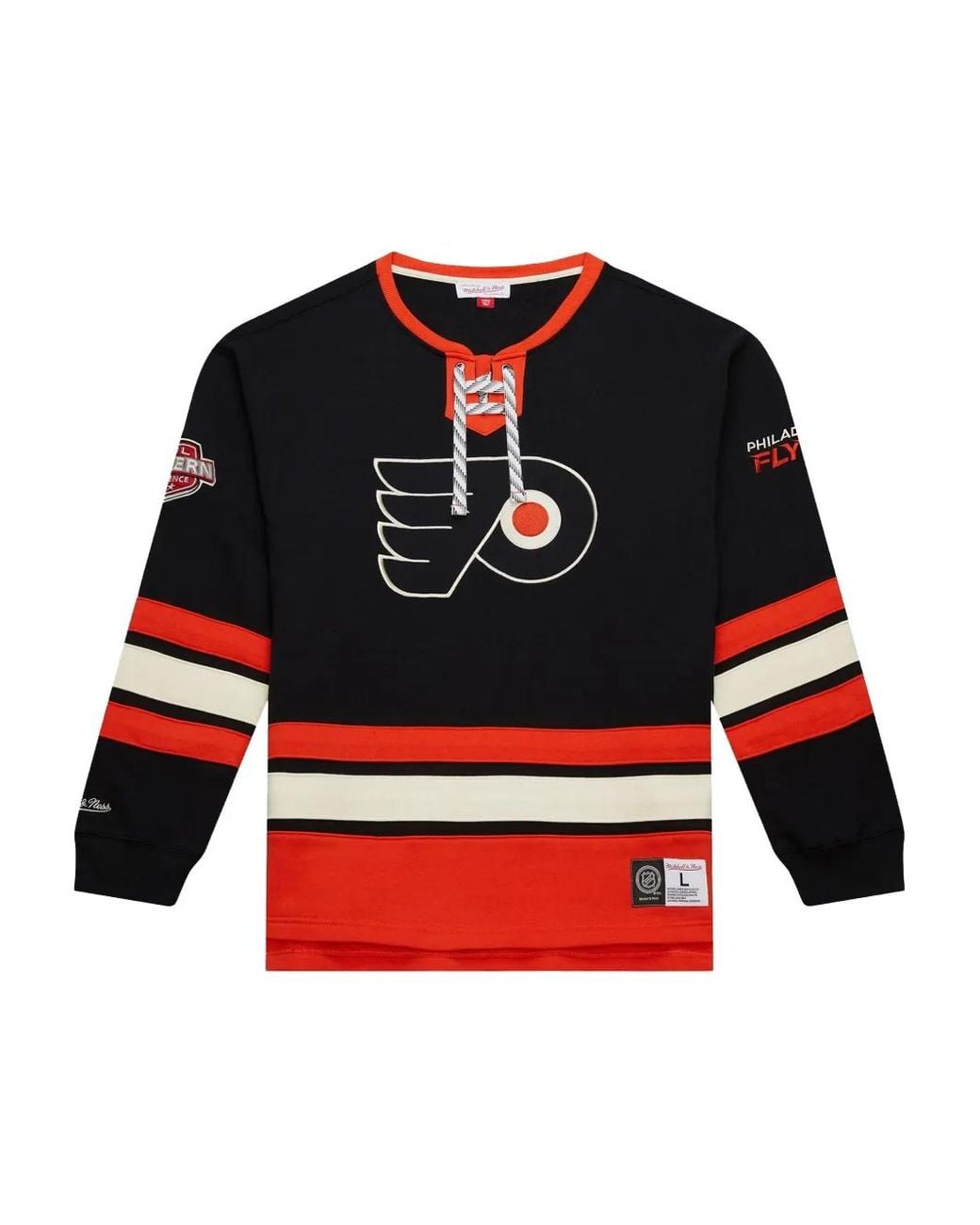Mitchell & Ness Red Philadelphia Flyers Lace-Up Pullover