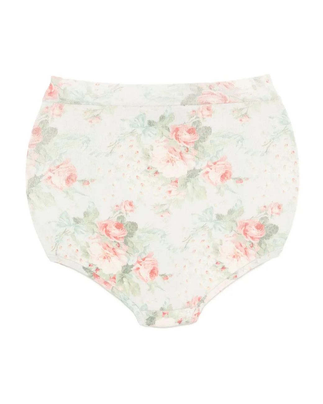 Simone Rocha White Floral-Print Brief
