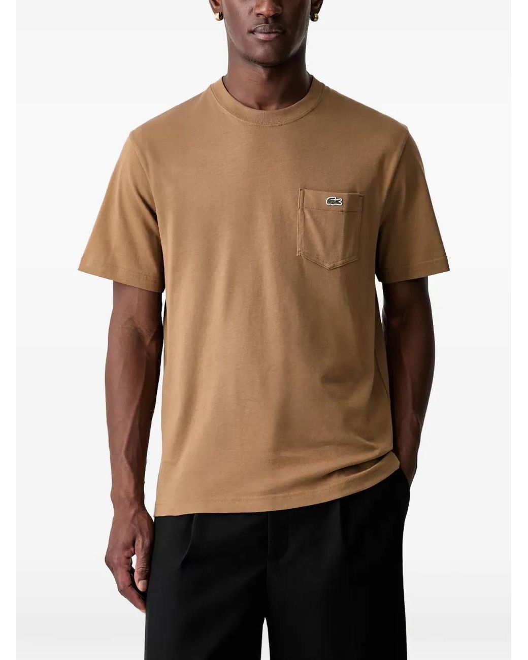 Lacoste Black Patch-Pocket T-Shirt for men