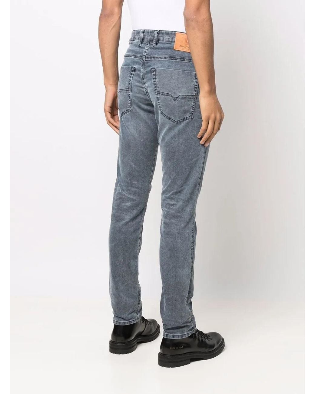 DIESEL Blue Drawstring Denim Jeans for men