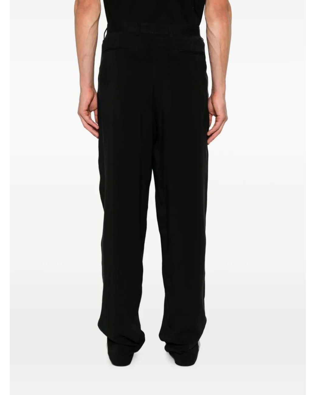Giorgio Armani Black Pantalon De Costume À Coupe Droite for men
