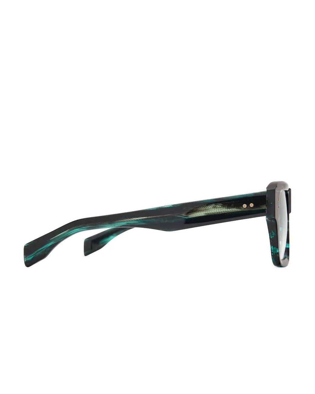 Dita Eyewear Green Eliux Square-Frame Sunglasses
